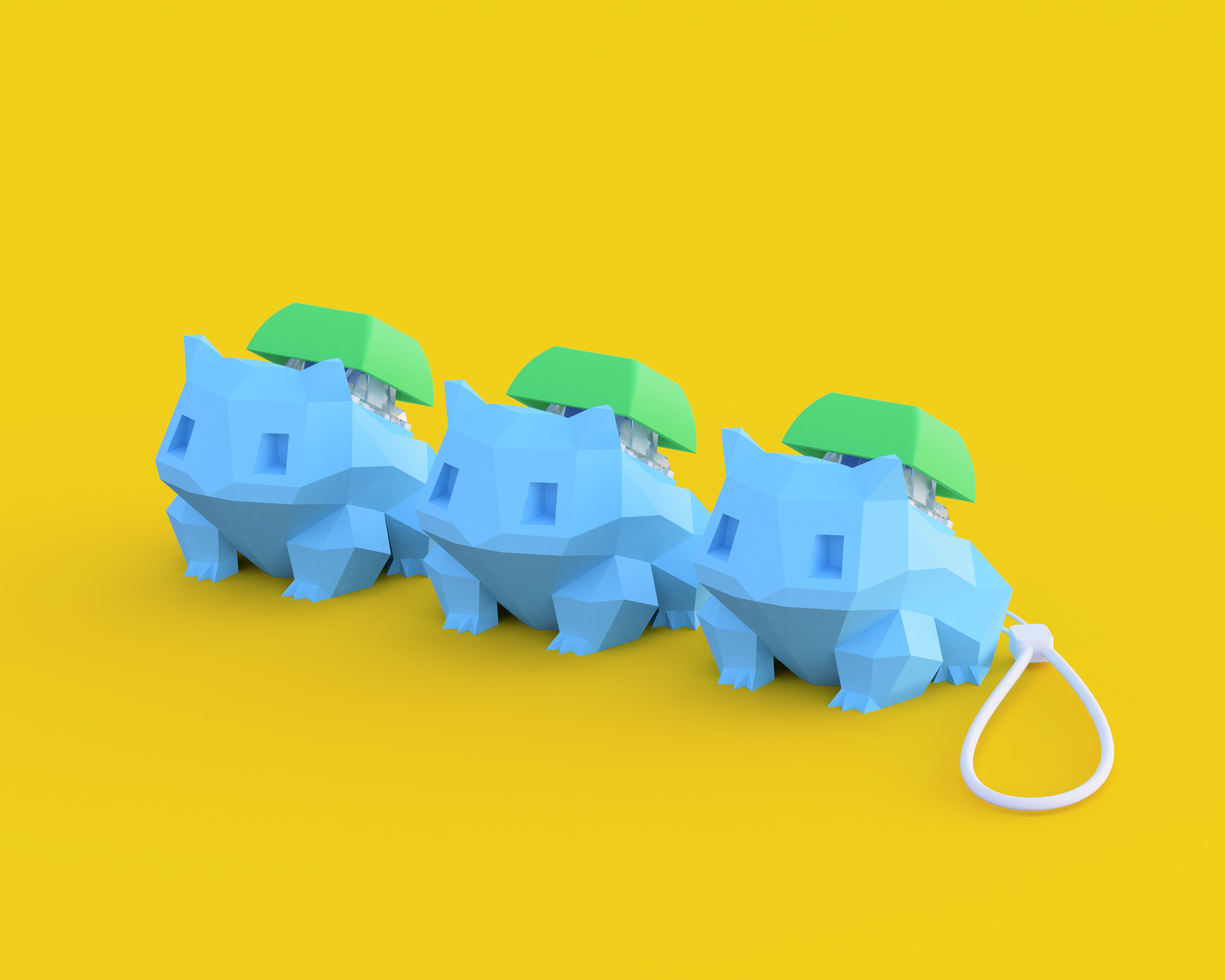 Bulb Low Poly Fidget - X3 Pack