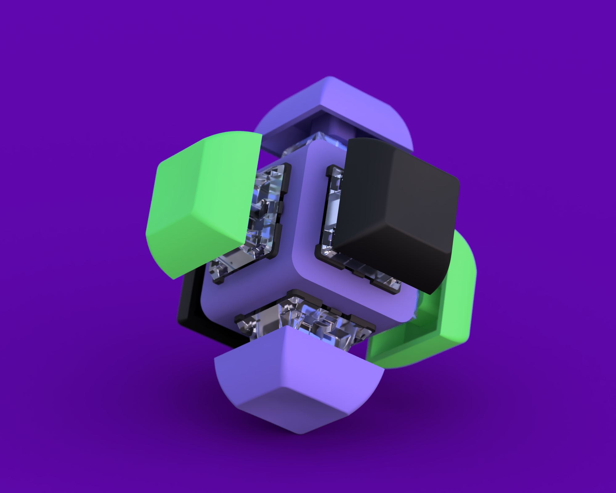EVA 6 Keyboard Fidget Cube
