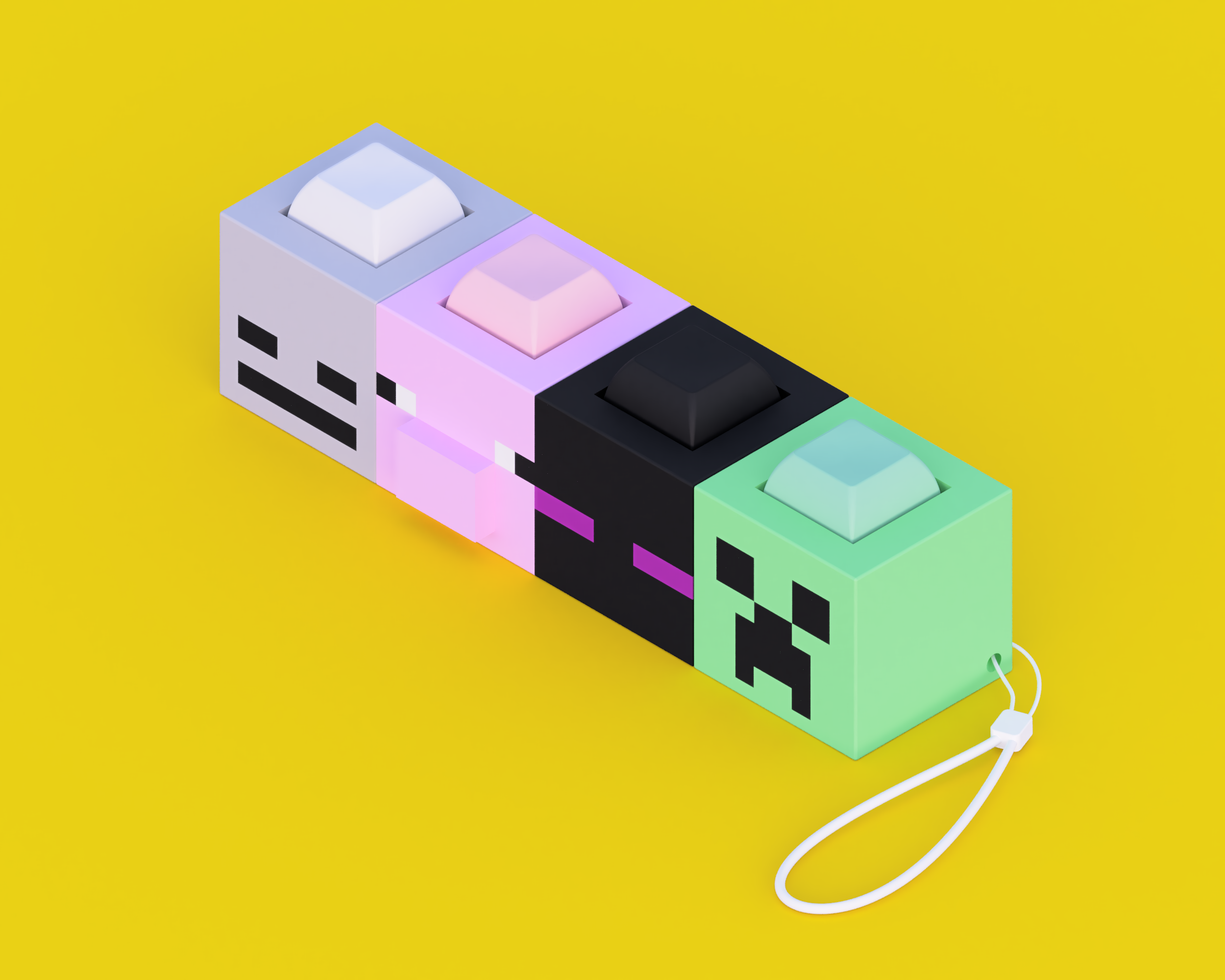 Minecraft Head Keyboard Fidget