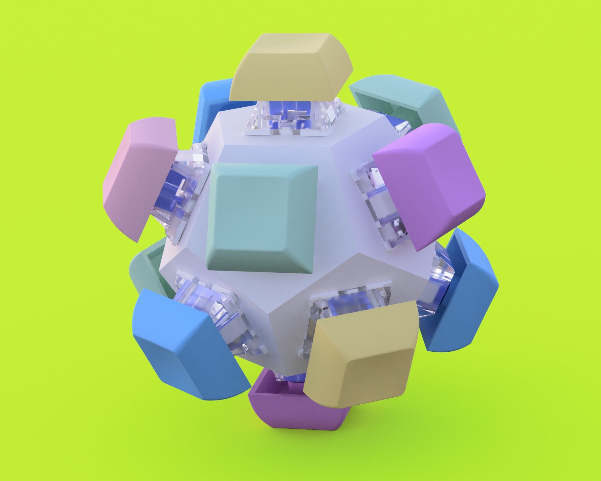 Dodecahedron 12 Key Mechanical Fidget Clicker